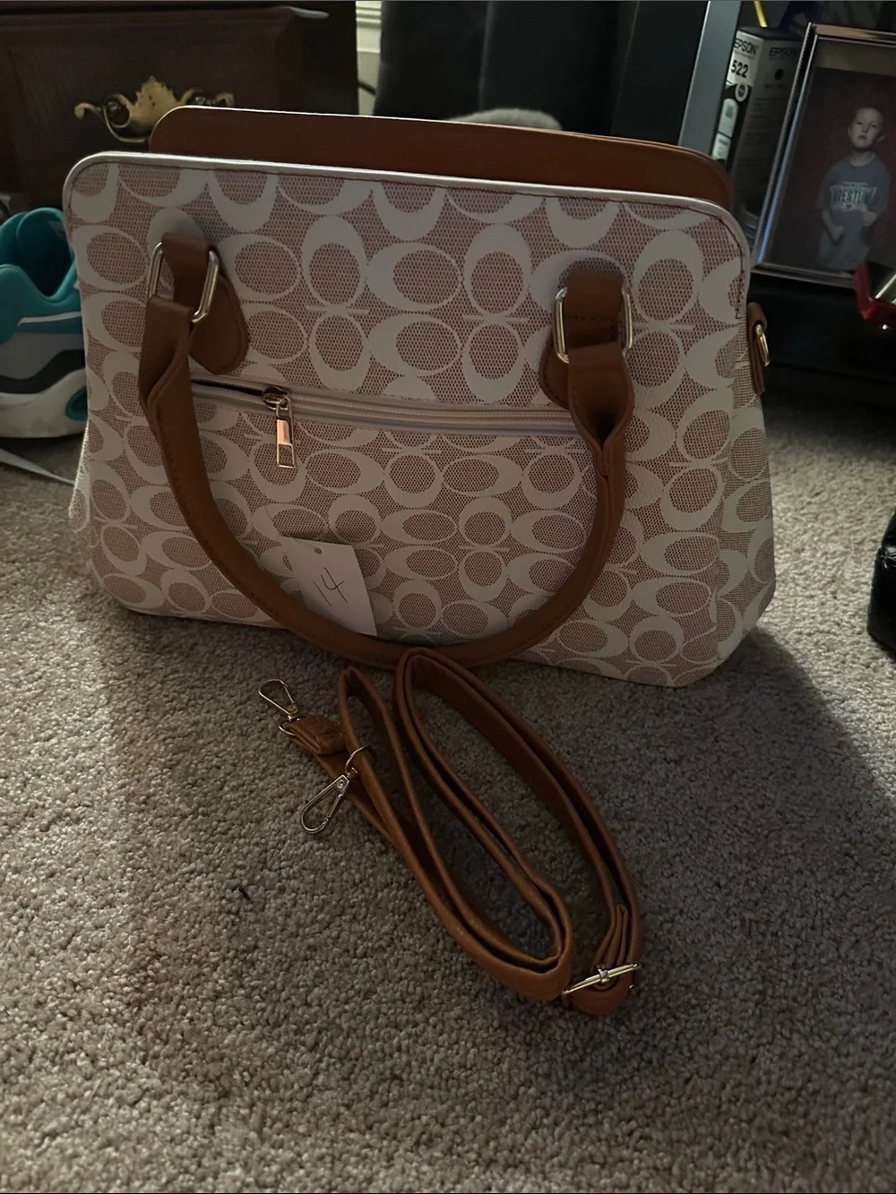 Camel colored purse